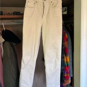 Abercrombie & Fitch Women's Cream Straight Jeans